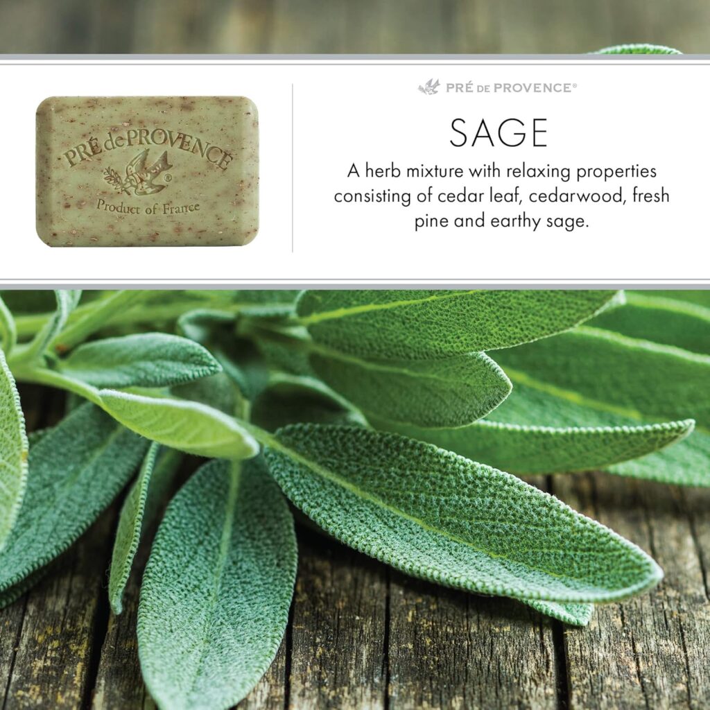 sage pre de provence soap, sage fragrance soap, relaxing sage soap